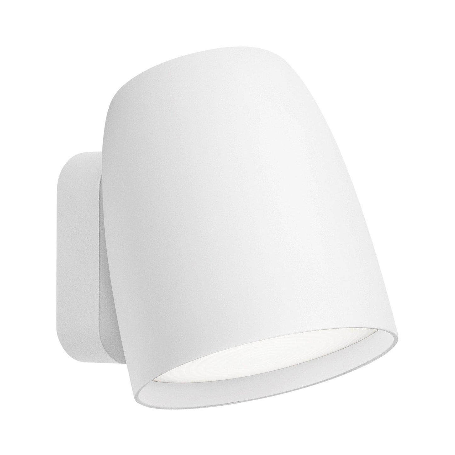 Nut Outdoor LED Wall Light in White.