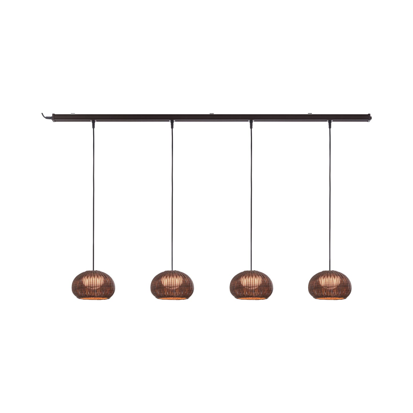 Outrack Garota Outdoor LED Pendant Light in Brown.