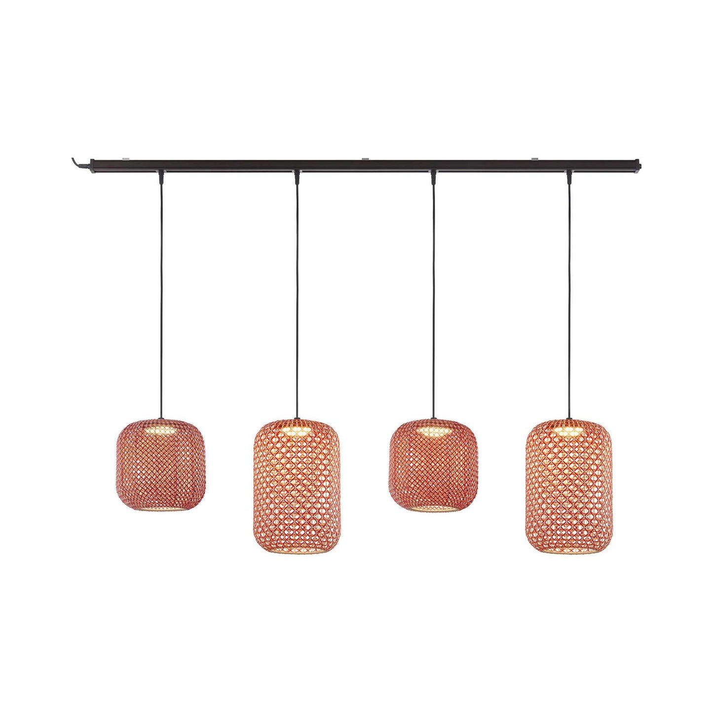 Outrack Nans Outdoor LED Ceiling Light in Red (Large).