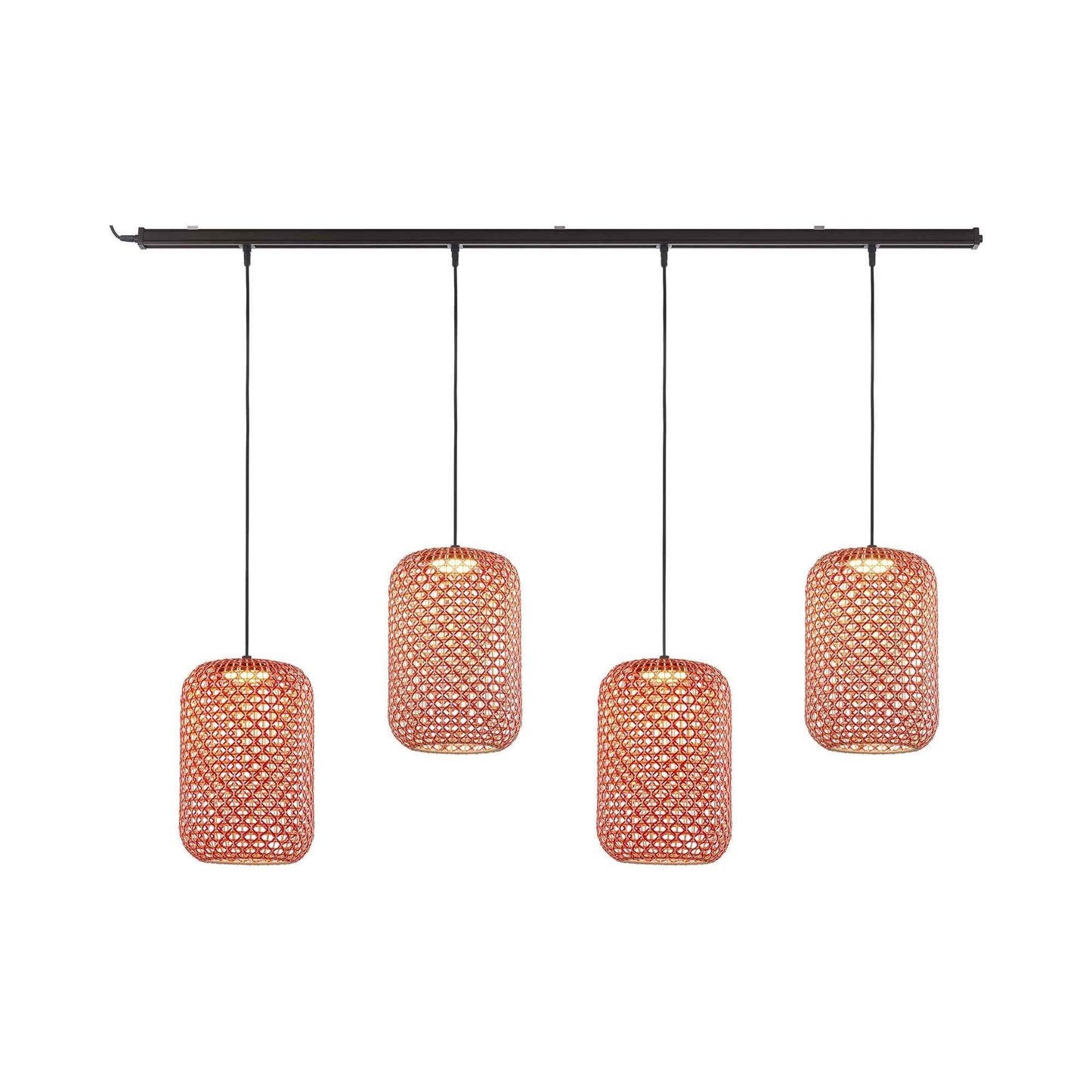 Outrack Nans Outdoor LED Pendant Light in Red (Large).