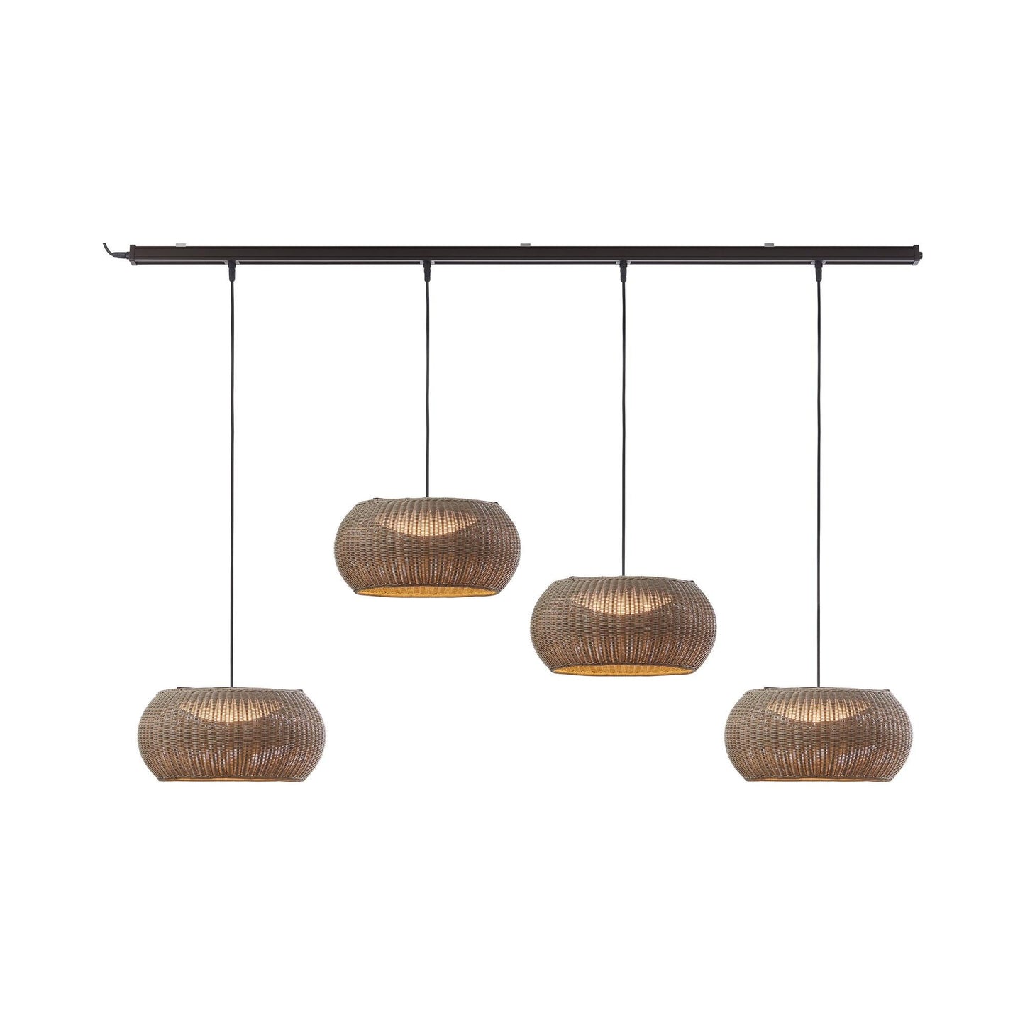 Outrack Perris Outdoor LED Pendant Light in Brown.