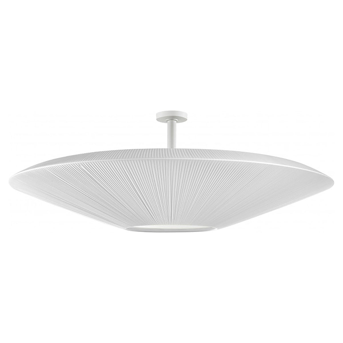 Siam Semi Flush Mount Ceiling Light in White Translucent (78.74-Inch/Big).