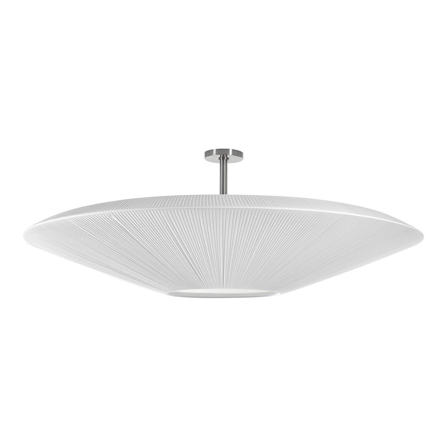 Siam Semi Flush Mount Ceiling Light in White Translucent (78.74-Inch/Big).