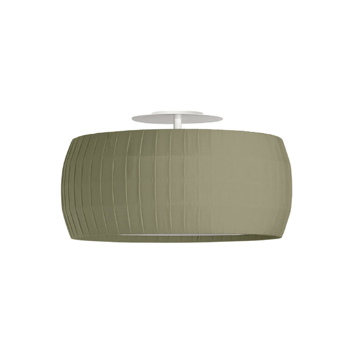 Isamu Flush Mount Ceiling Light in Olive Green (Small).