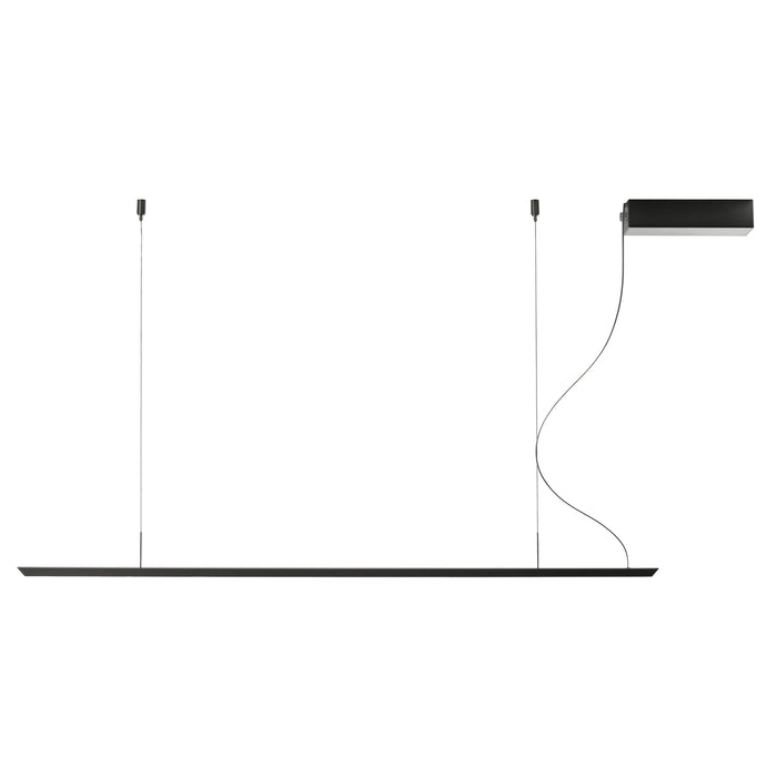 Lineal LED Pendant Light in Matt Nickel (Large).