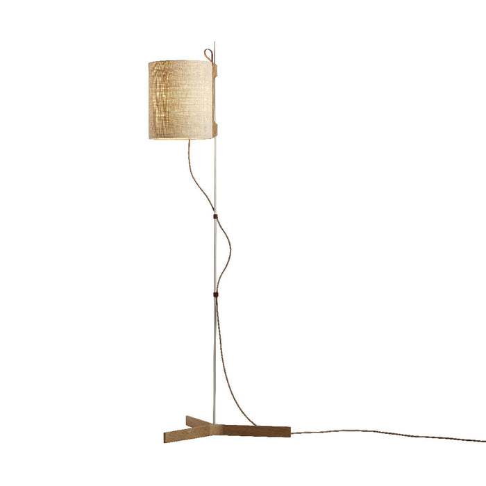 Magnetic Floor Lamp in Nacre/Natural Oak/Saguran.