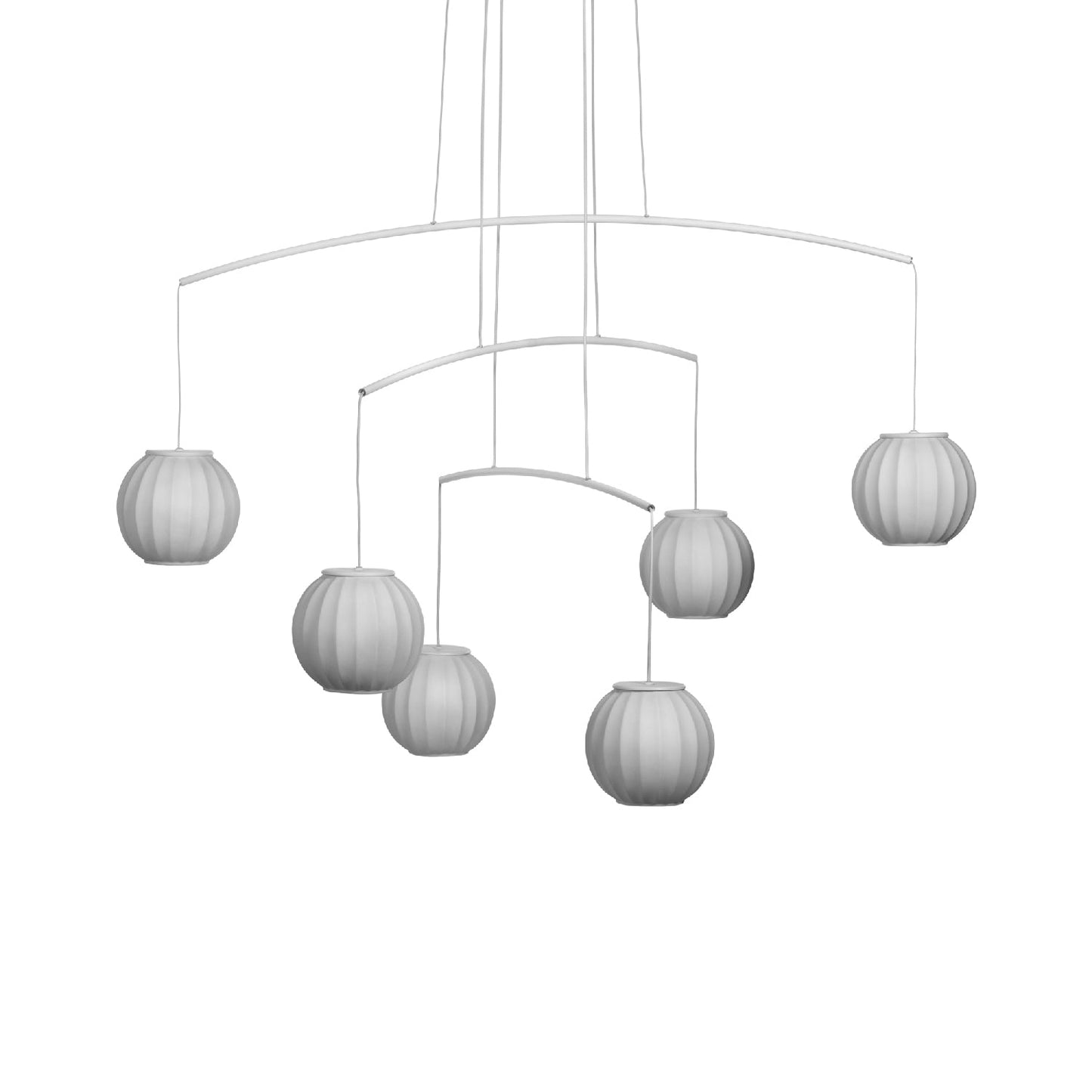 Mei Móvil Pendant Light in White (6-Light).