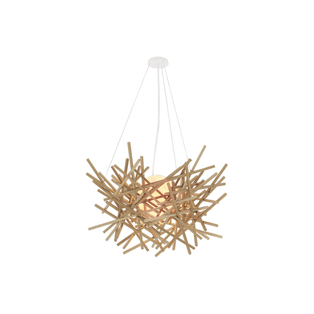 Cura Pendant Light in White Oak (White).