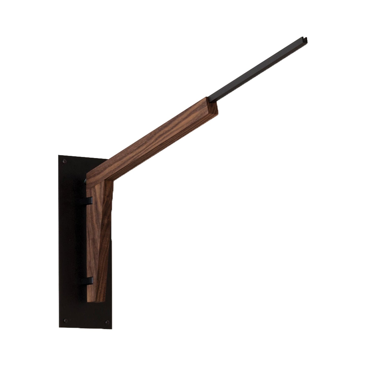 Motus Swing Arm Bracket in Textured Black Powdercoat (Walnut).