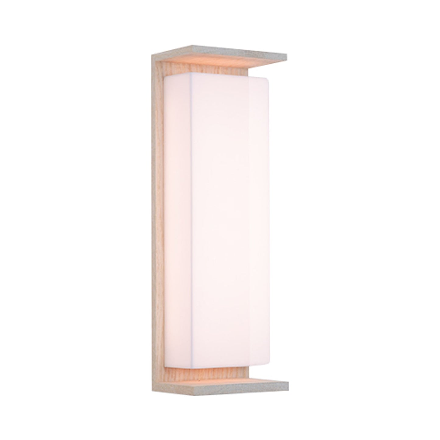 Ora LED Wall Light in White Washed Oak.