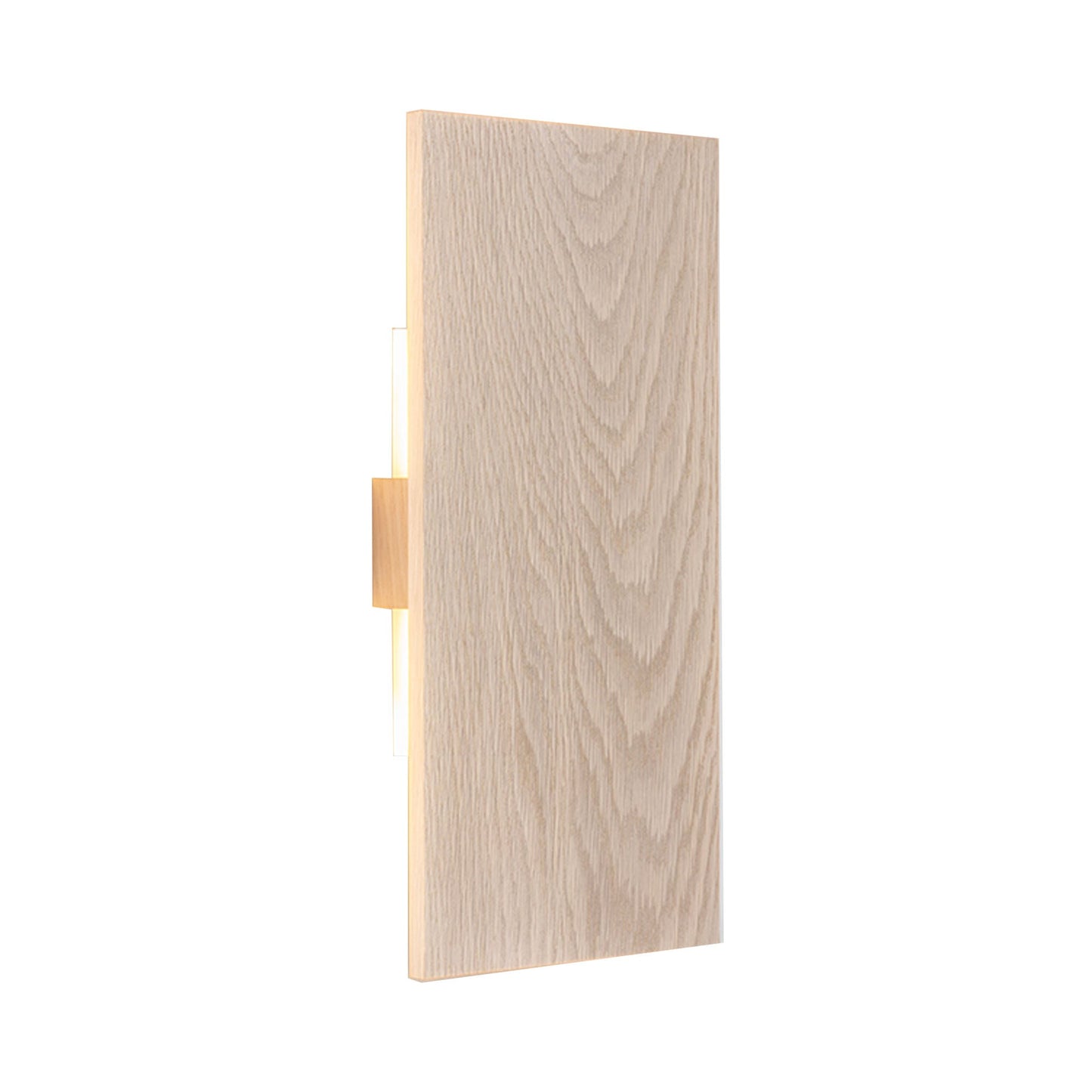 Tersus L LED Wall Light (White Washed Oak/Brushed Rose Gold).