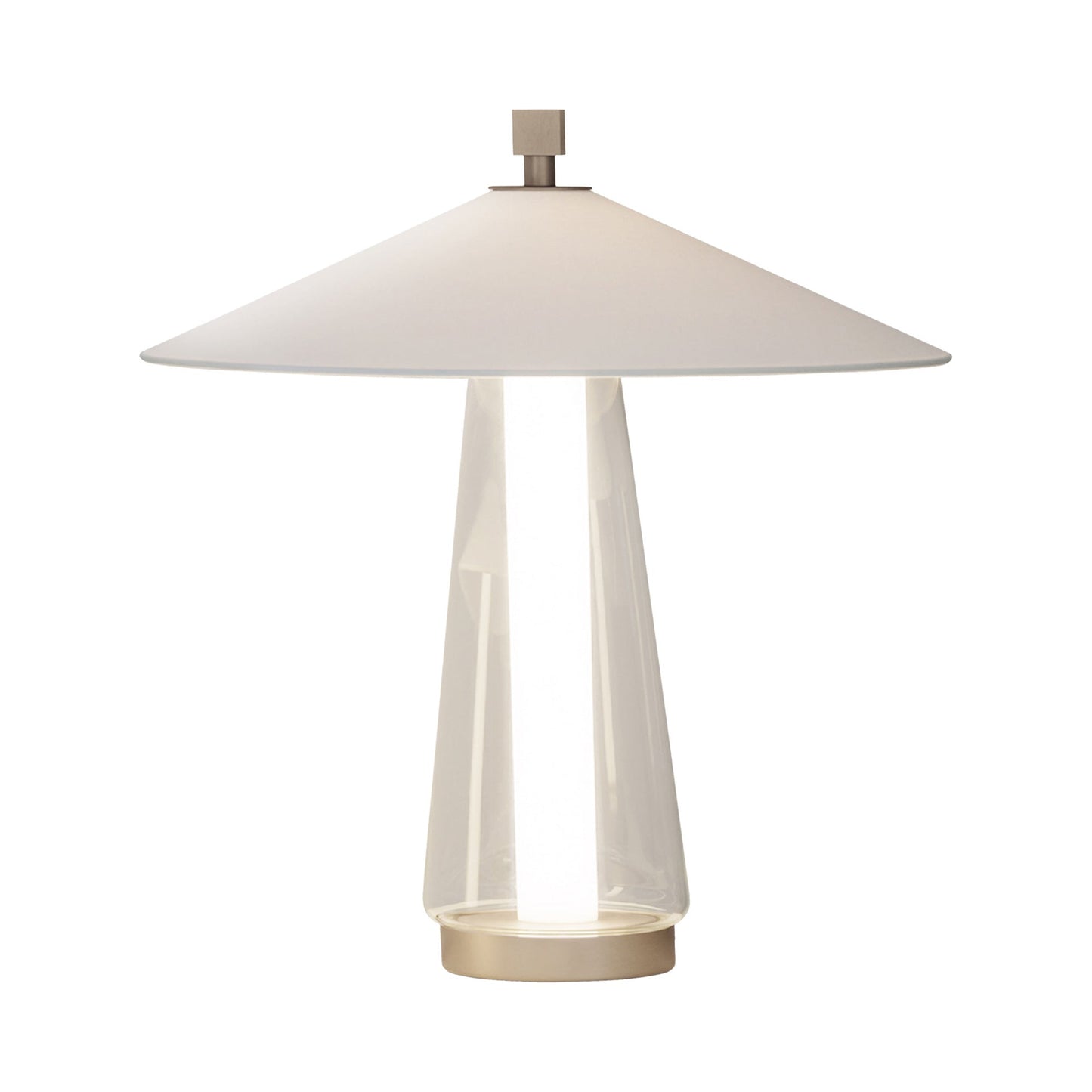 Asia LED Table Lamp in Satin Gold Nickel (Medium).