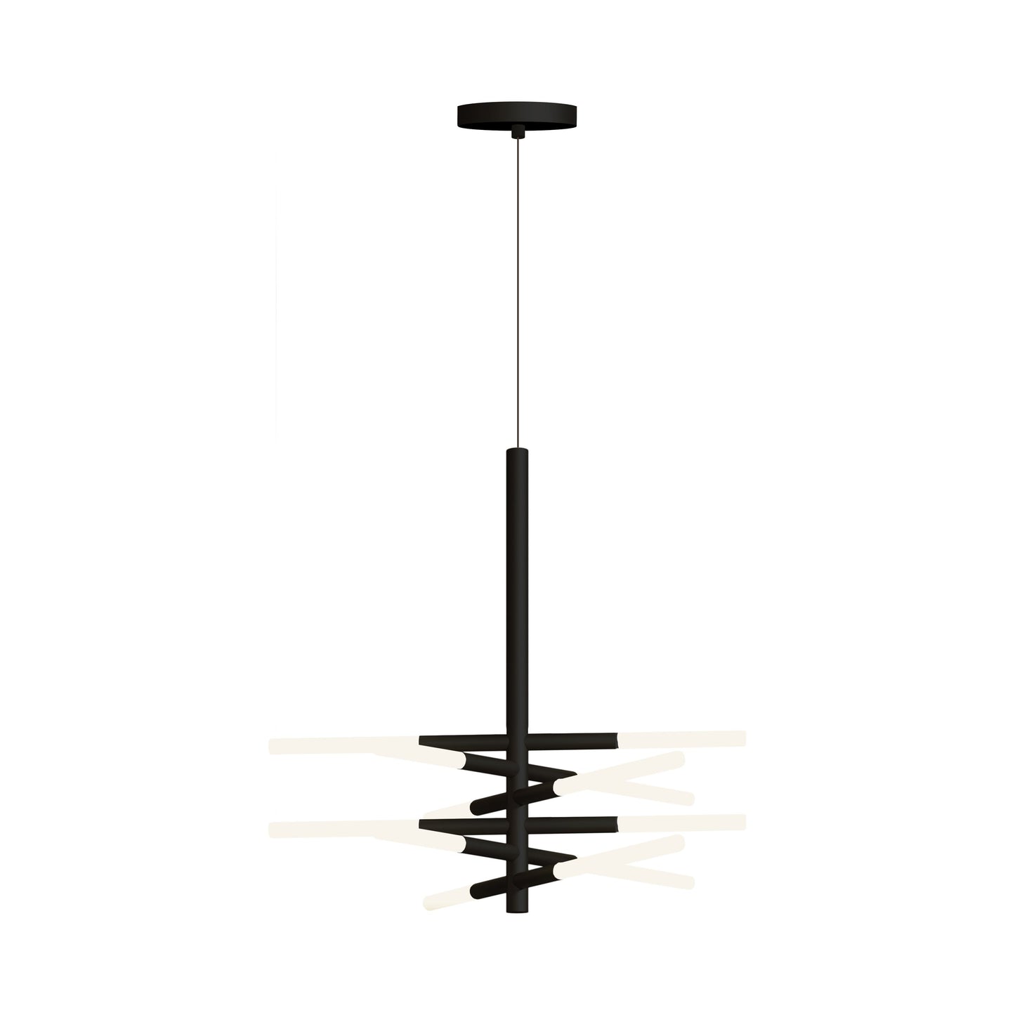 Bianca LED Pendant Light in Matt Black (12-Light).