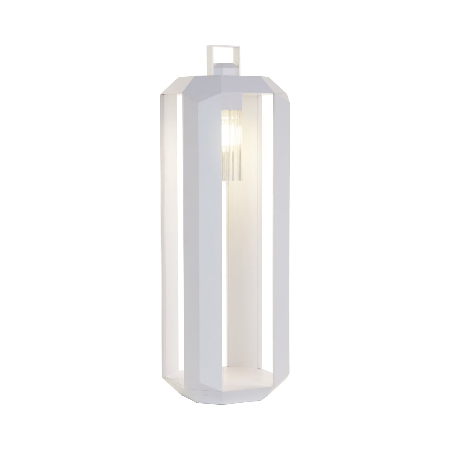 Cube Outdoor LED Floor Lamp in Matt White (Large).