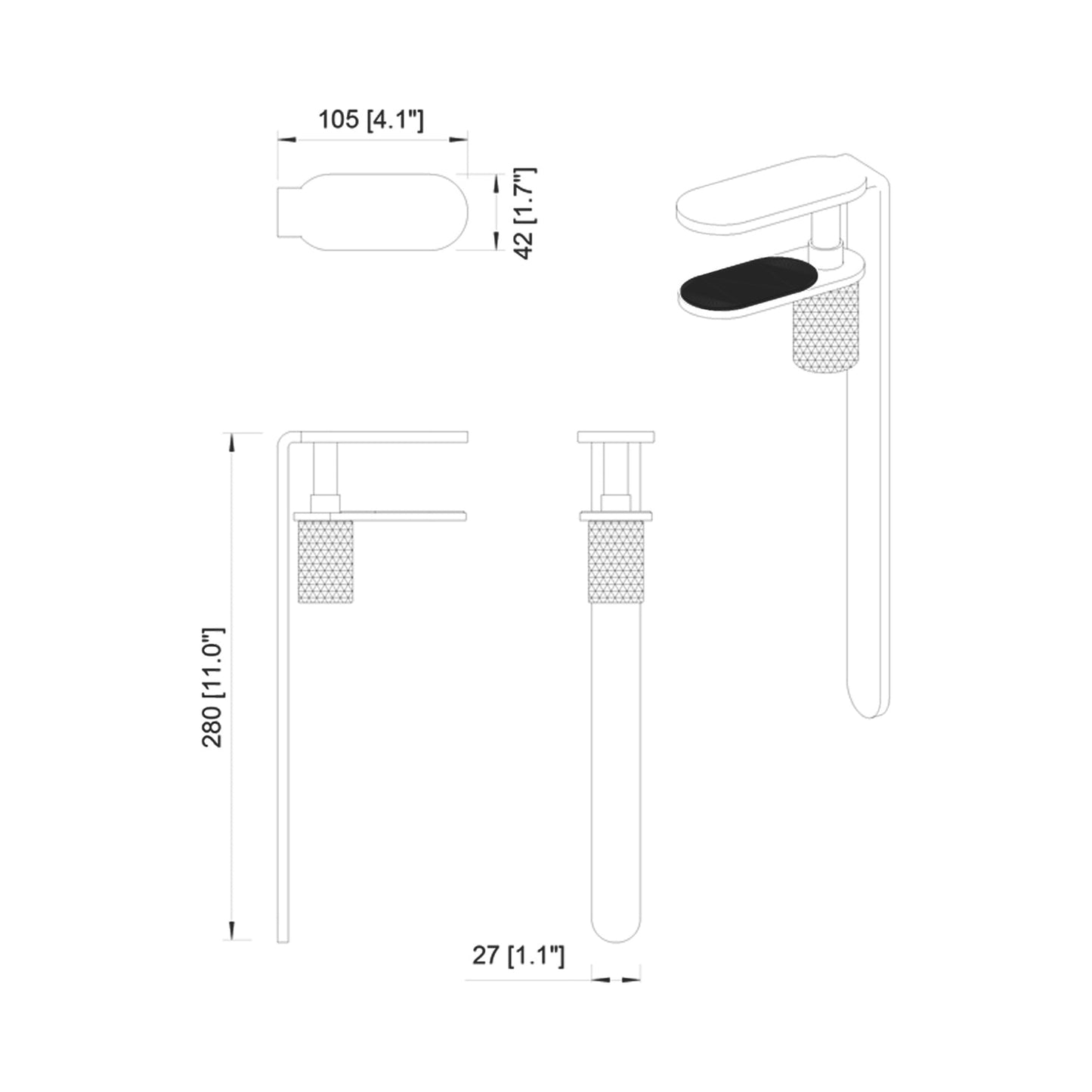 G+T Table Fixing Accessory - line drawing.