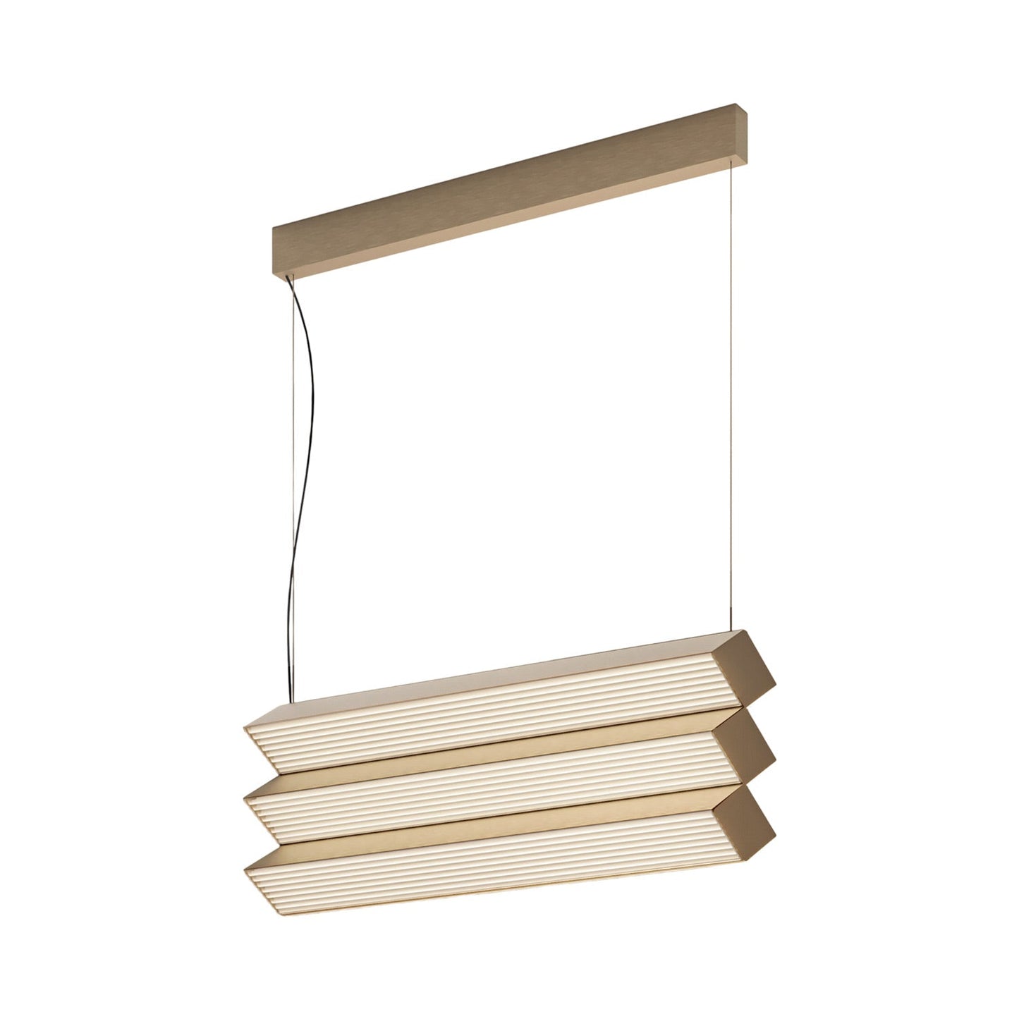 Stick LED Trio Pendant Light in Champagne.
