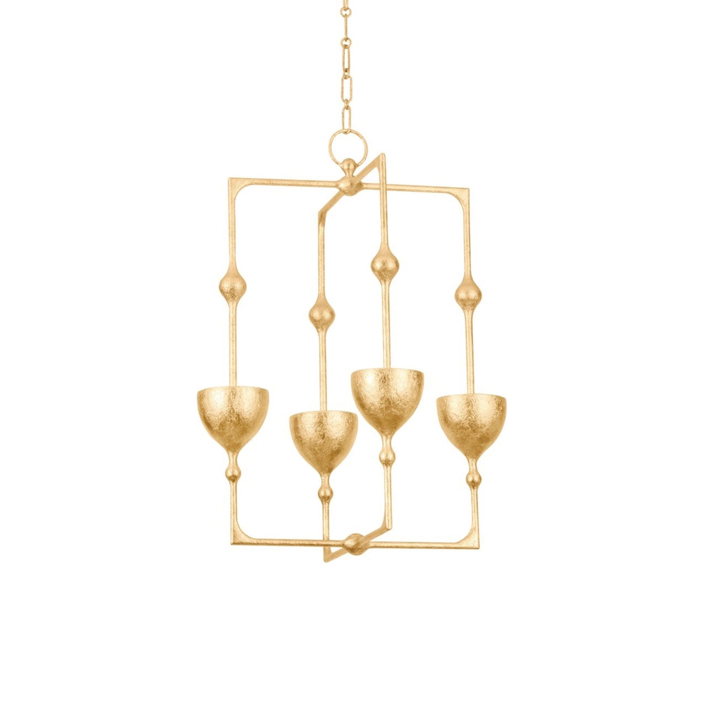 Antalya LED Pendant Light in Vintage Gold Leaf (Large).