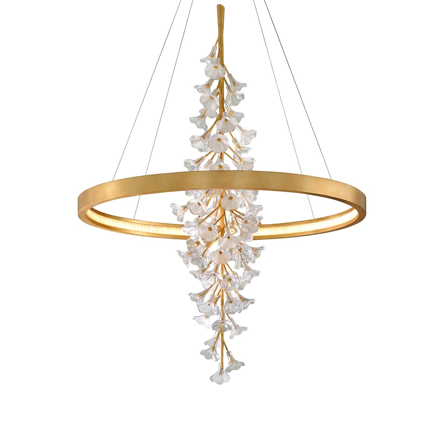 Jasmine LED Chandelier in Gold Leaf (Large).