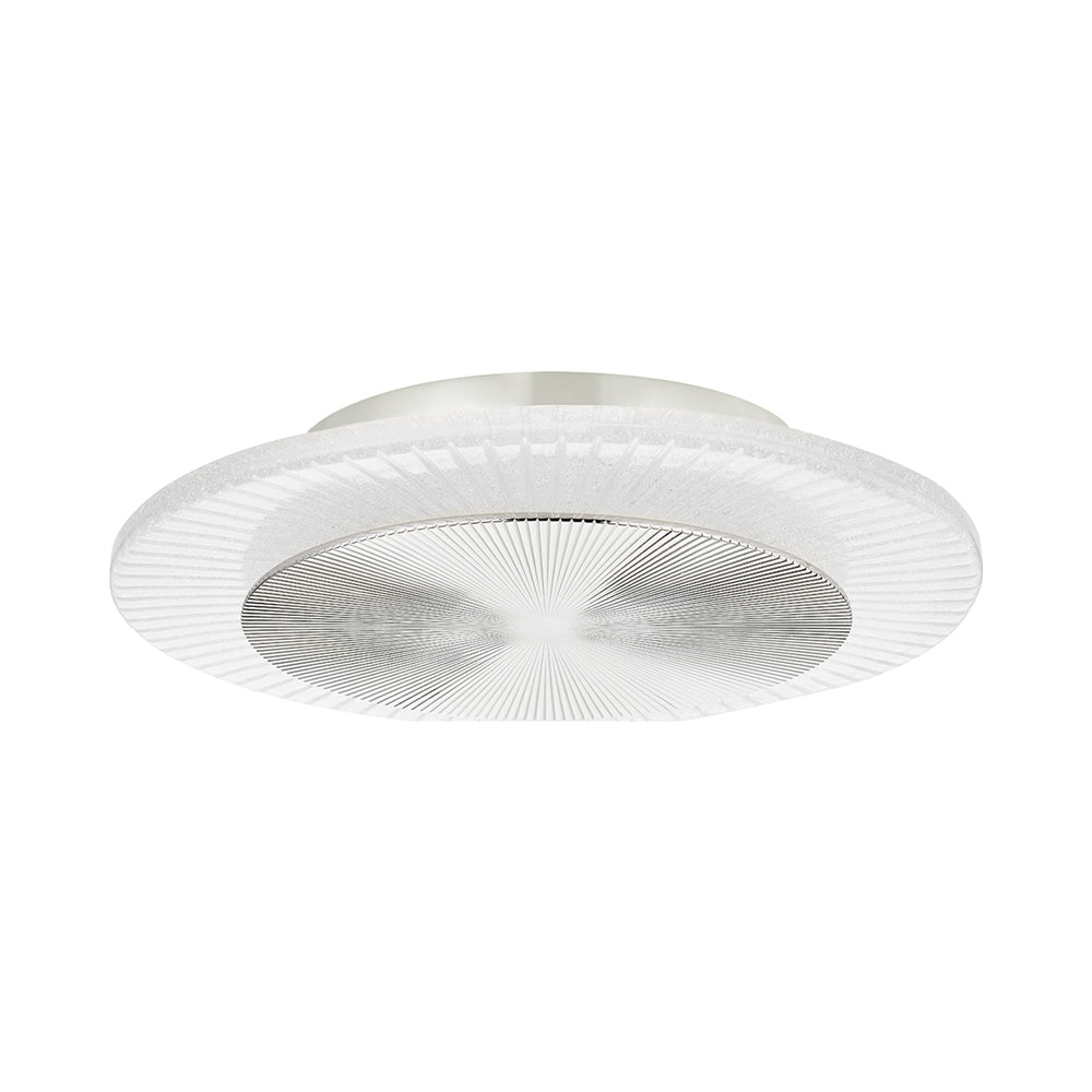 Topaz LED Flush Mount Ceiling Light in Polished Nickel.