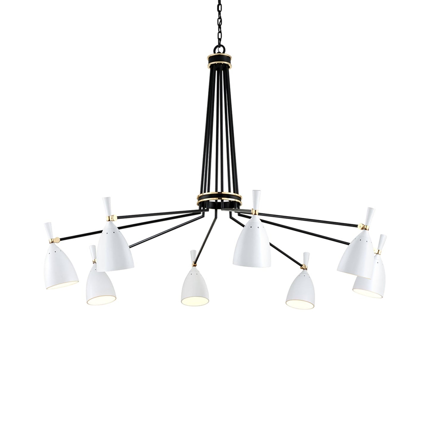 Utopia LED Chandelier in Soft Black (8-Light).