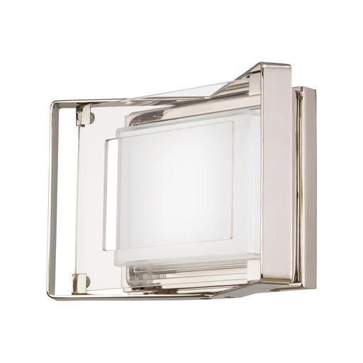 Crystal Clear LED Bath Vanity Light in Polished Nickel.