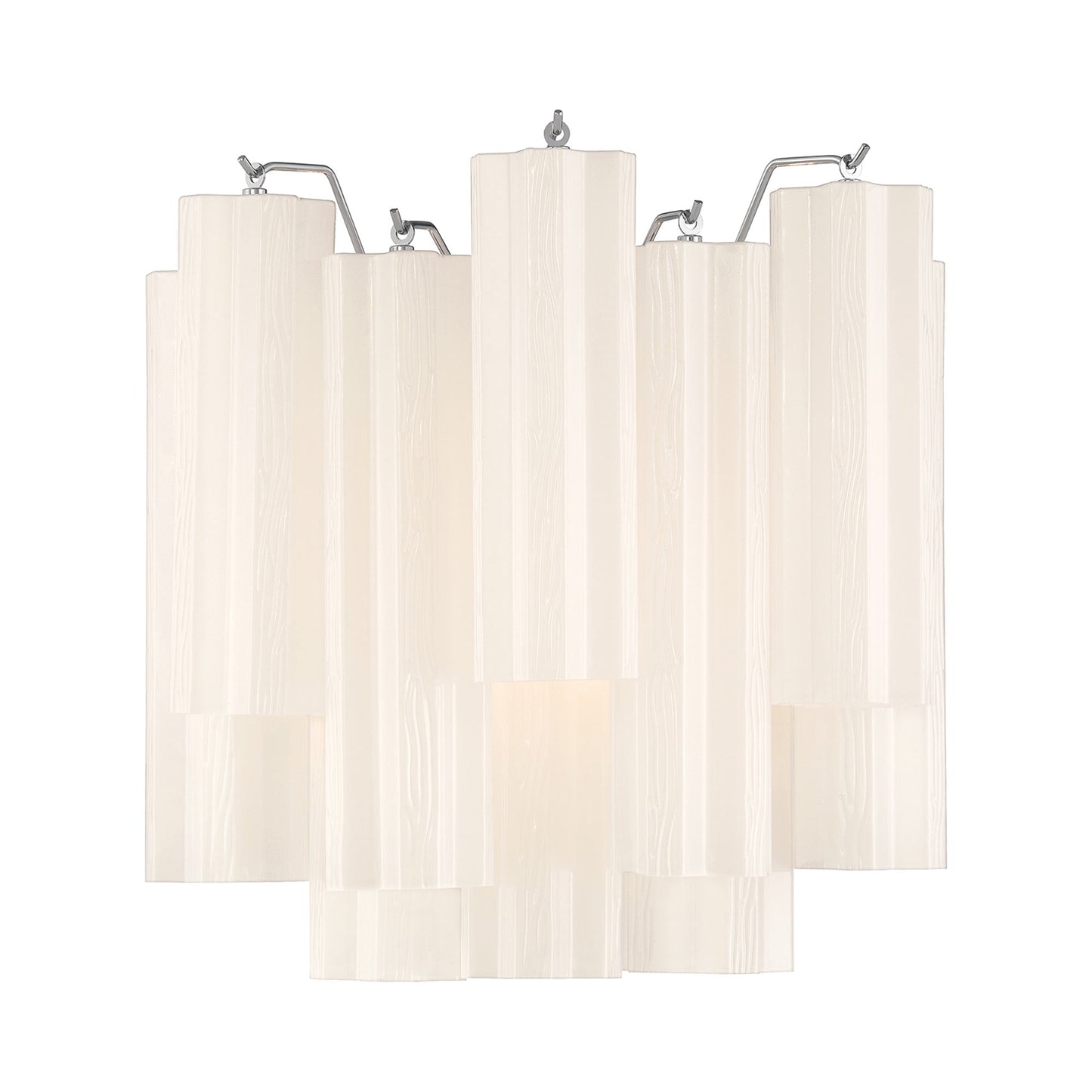 Addis Wall Light in Polished Chrome/White (14.5-Inch).