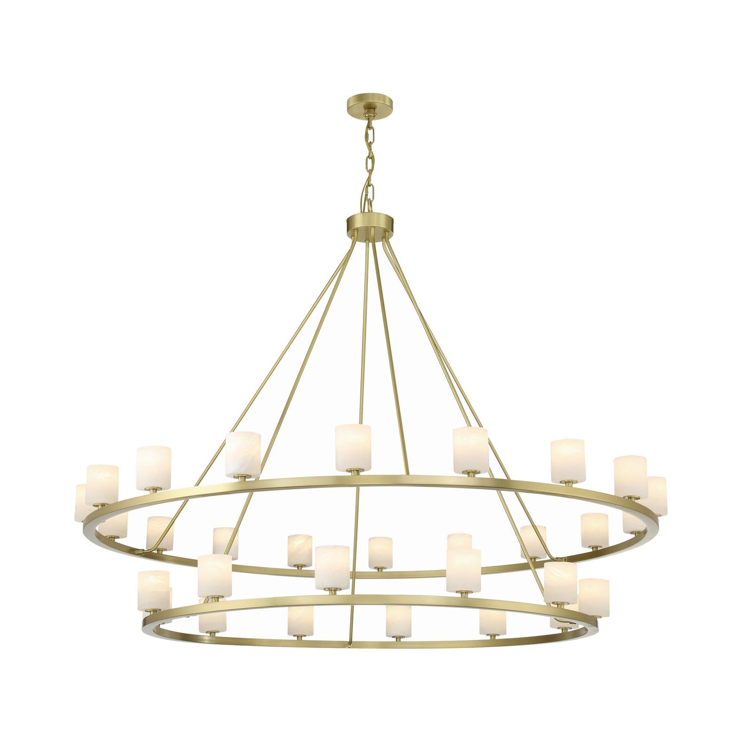 Aragon Chandelier in Soft Brass (Stone/30-Light).