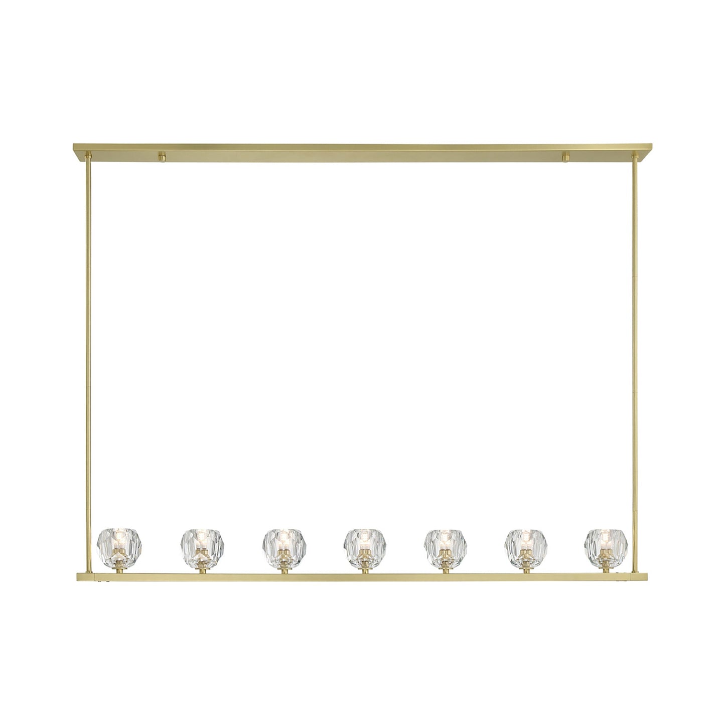 Aragon Linear Chandelier in Crystal shade.