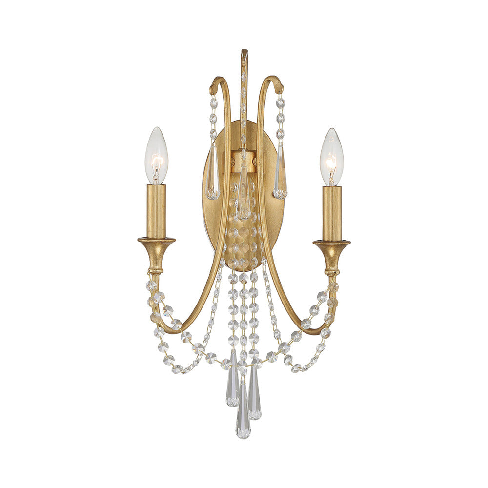 Arcadia Wall Light in Antique Gold.