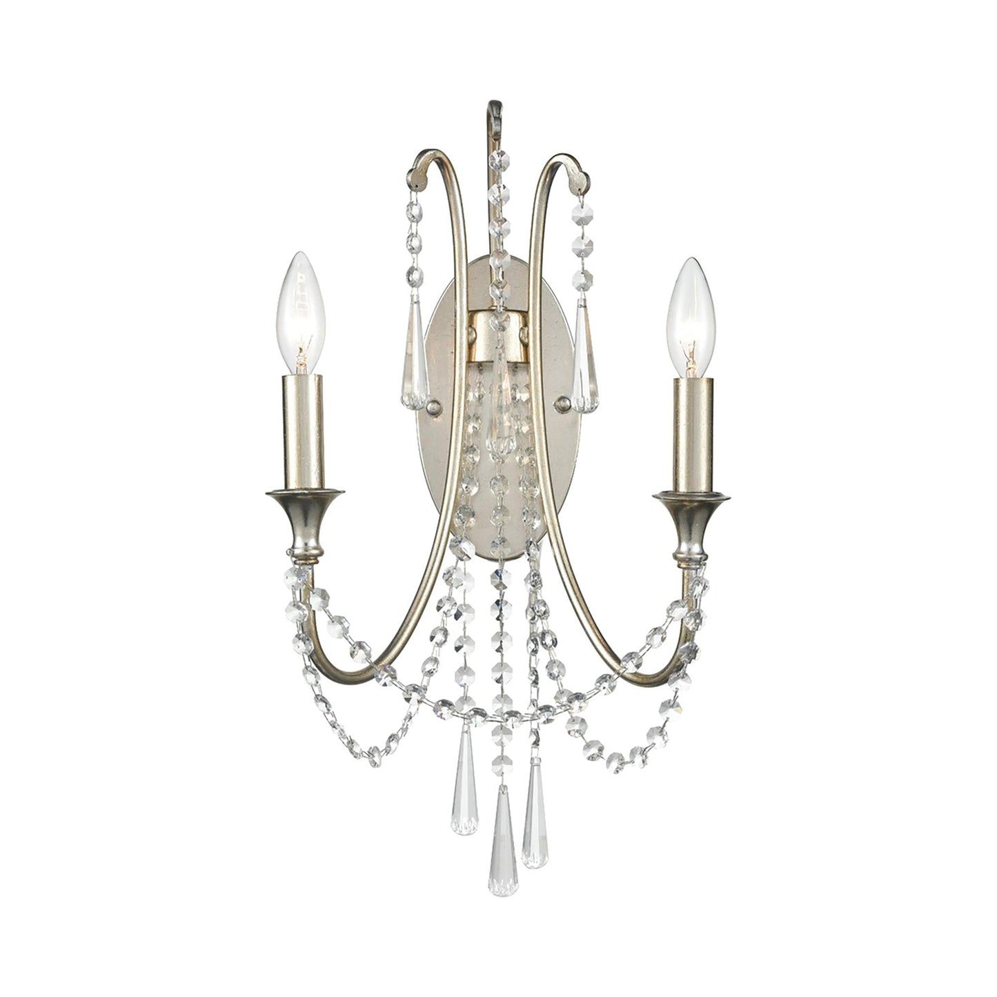 Arcadia Wall Light in Antique Silver.