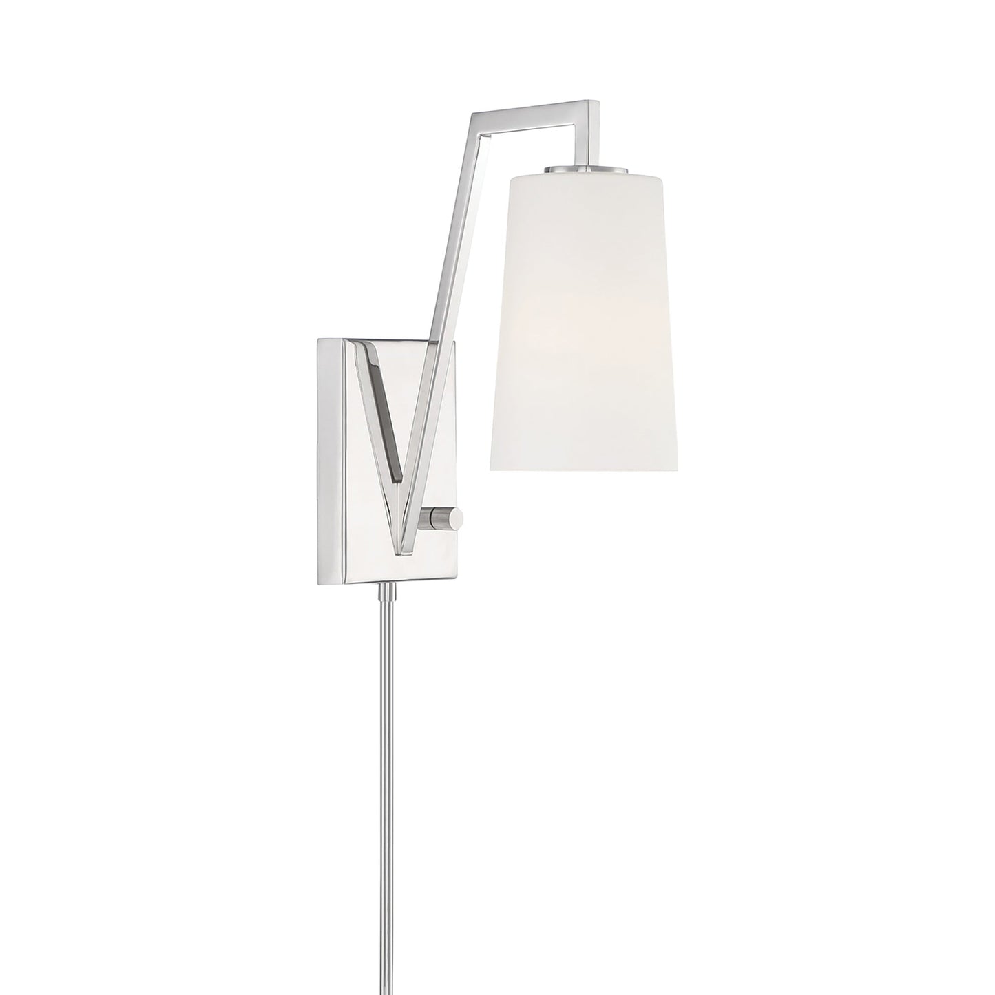 Avon Wall Light in Polished Nickel.