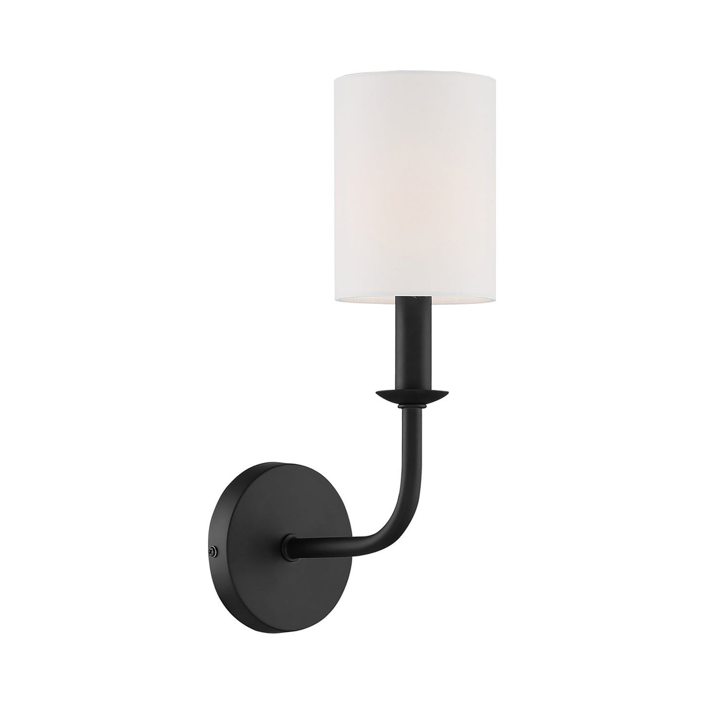 Bailey Wall Light in Matte Black.