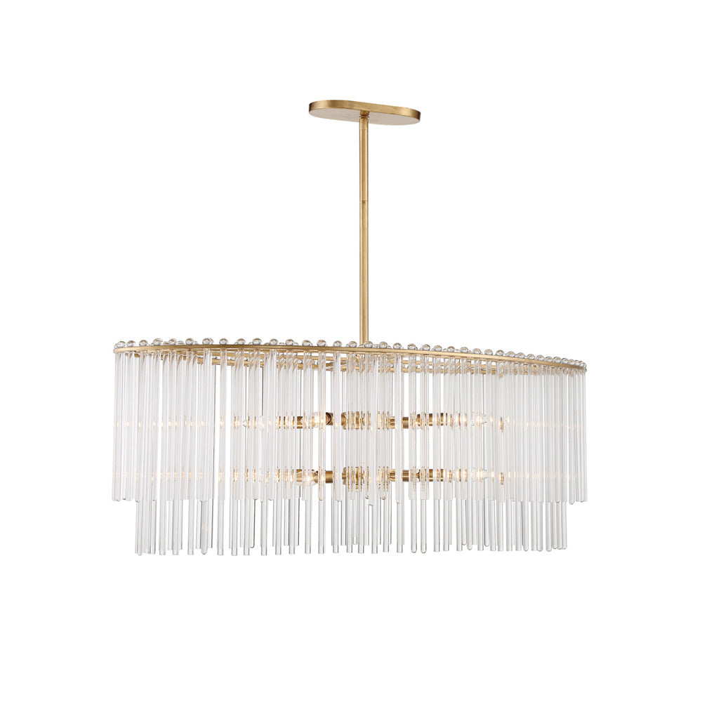 Bleecker Chandelier in Antique Gold.