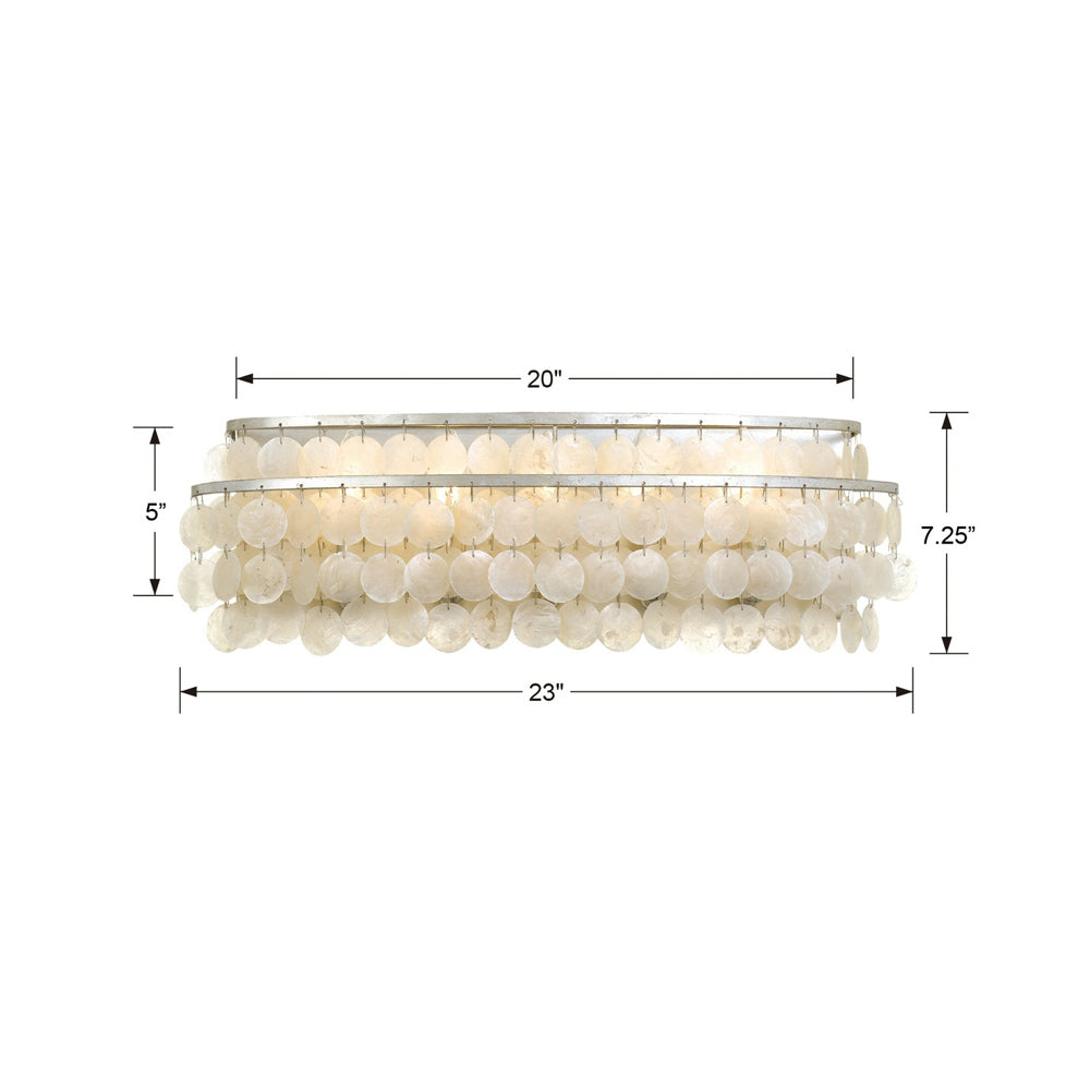 Brielle Bath Wall Light - line drawing.