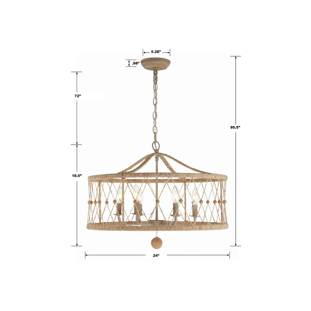 Brixton Chandelier - line drawing.