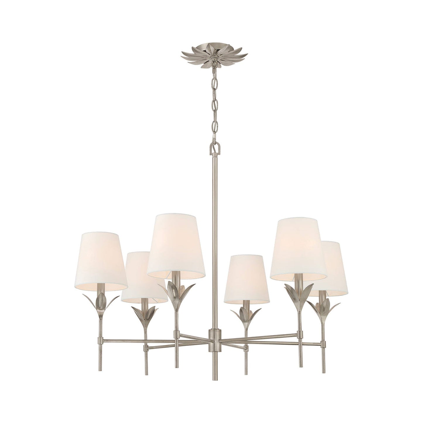 Broche 568 Chandelier in Antique Silver.