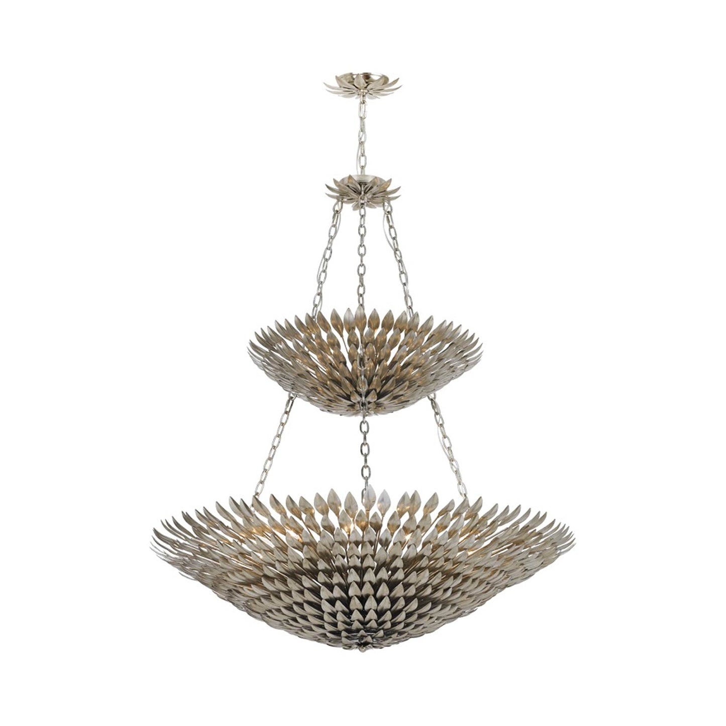 Broche Chandelier in Antique Silver (18-Light).