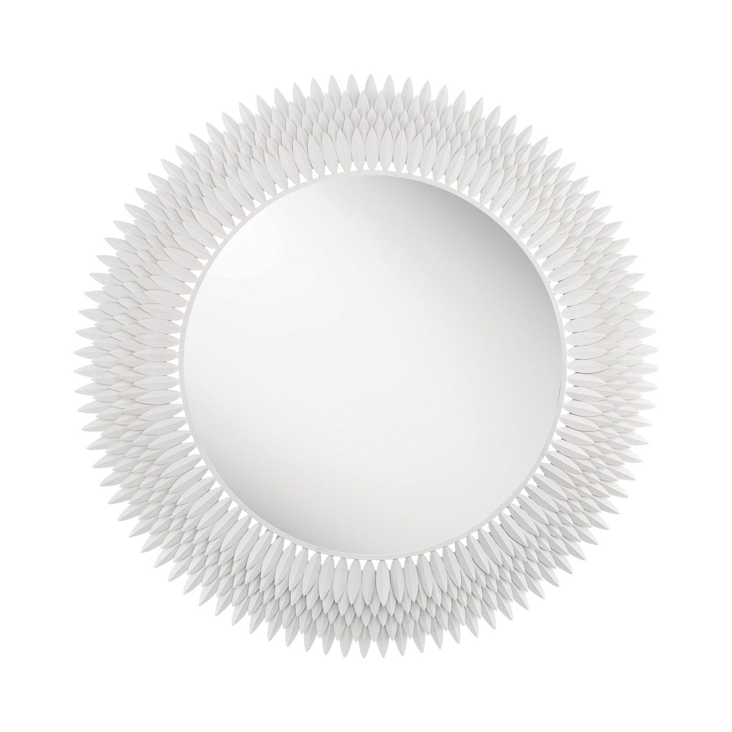 Broche Wall Mirror in Matte White (46.75-Inch).