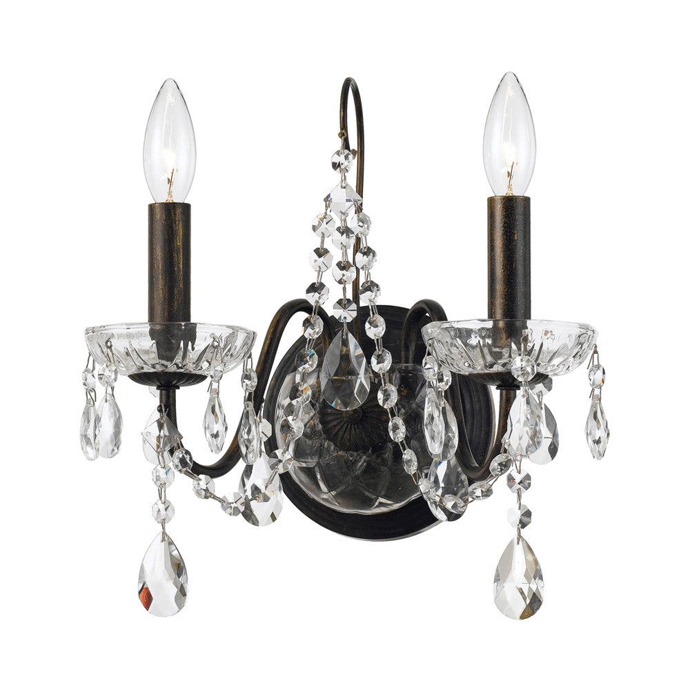 Butler Wall Light in Hand Cut Crystal.