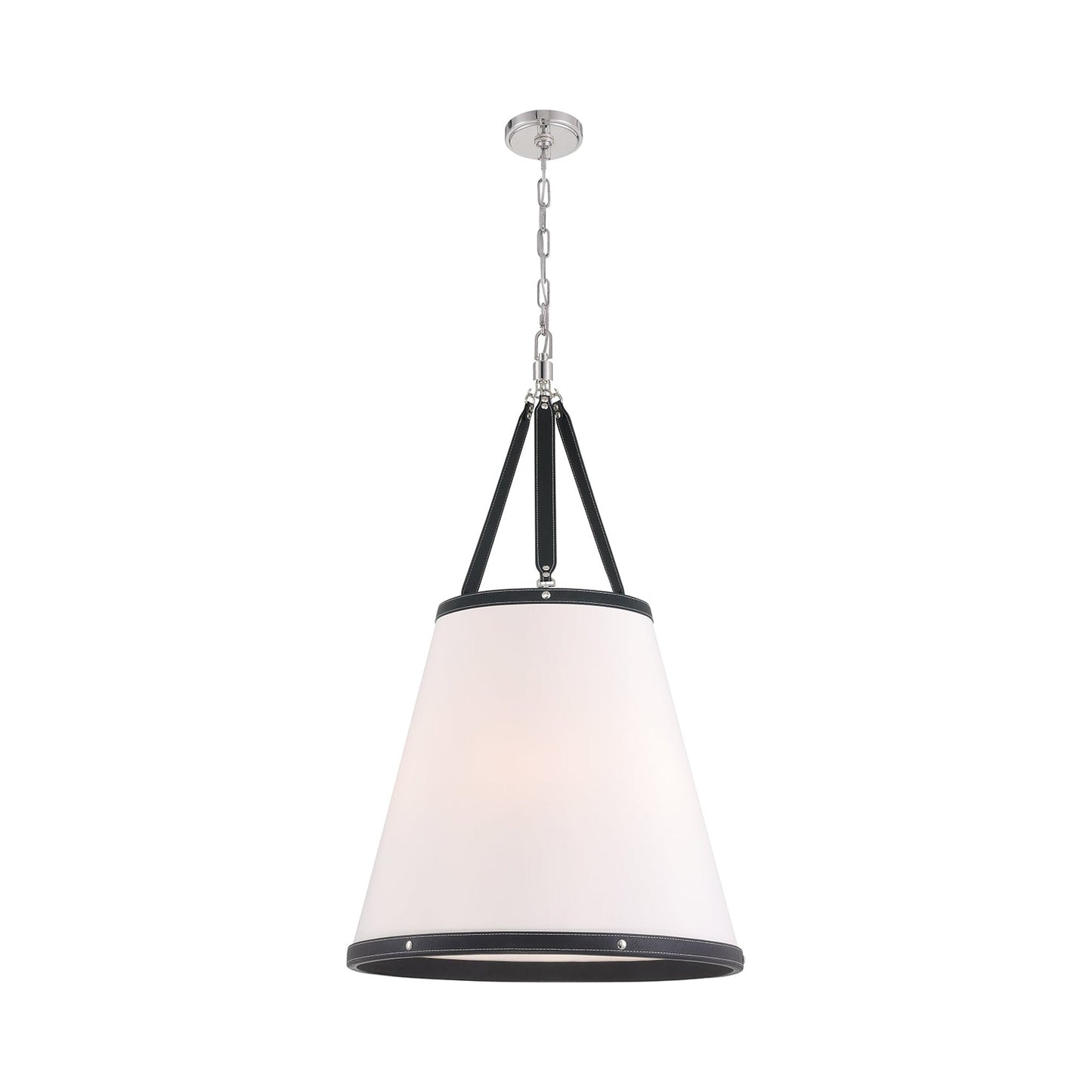 Callahan Pendant Light in Polished Nickel (21-Inch).