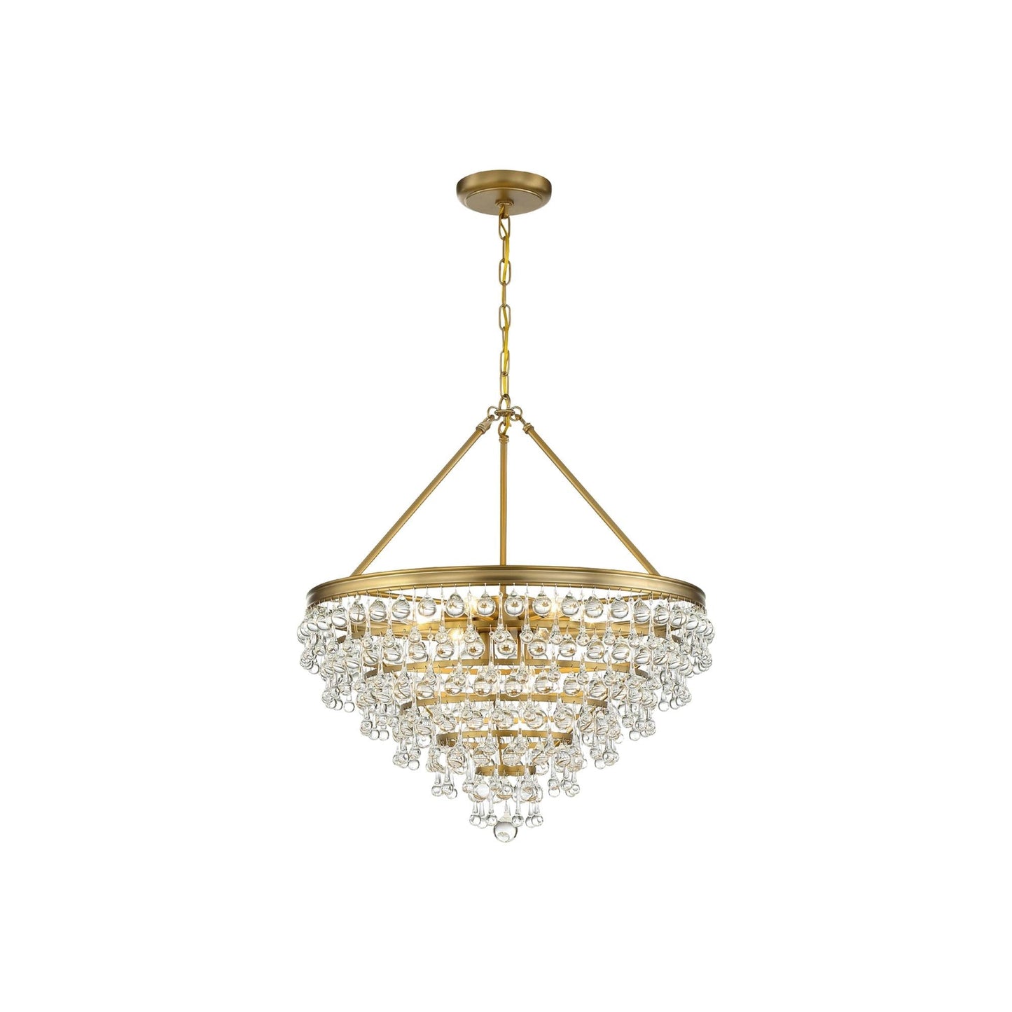 Calypso Chandelier in Vibrant Gold (27-Inch).