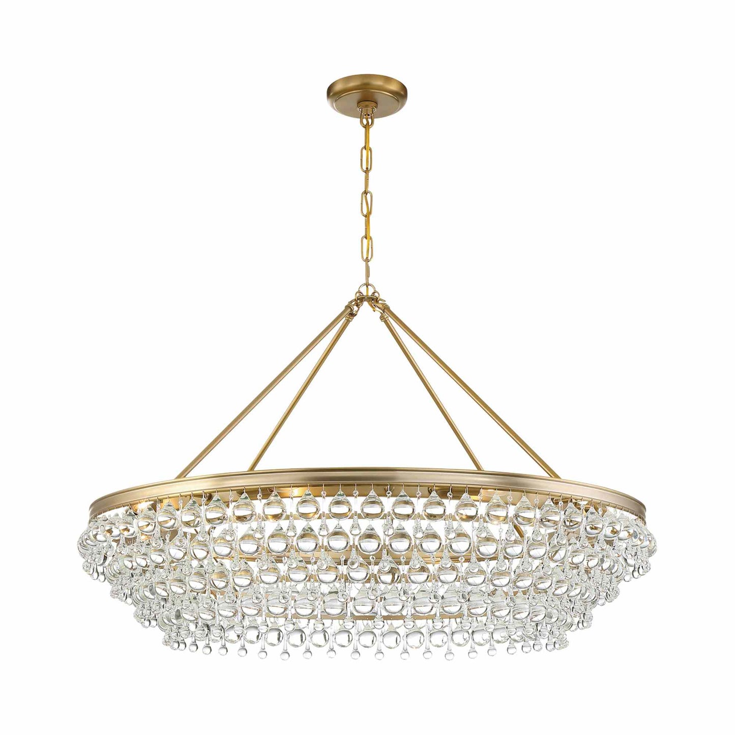 Calypso Chandelier in Vibrant Gold (40-Inch).