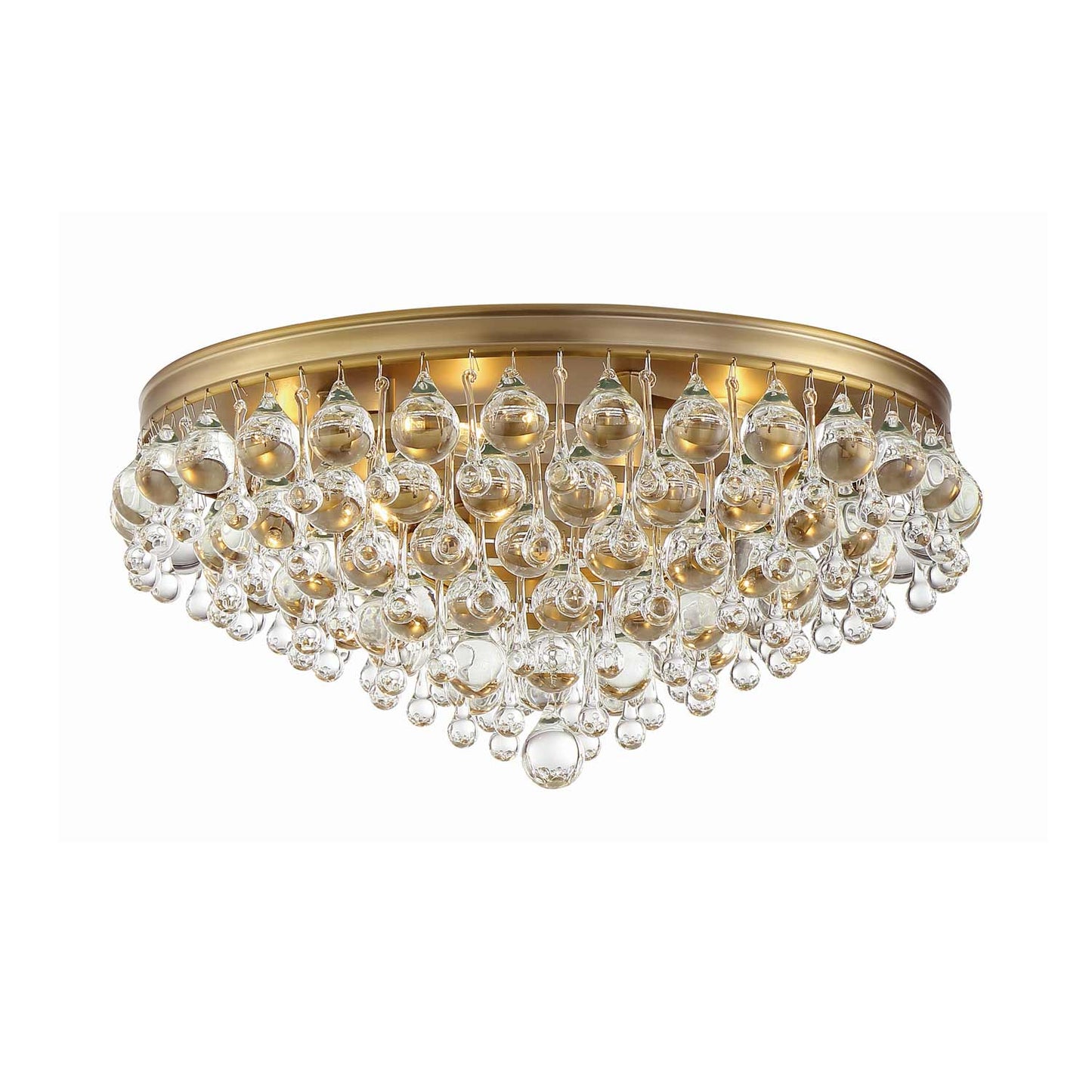 Calypso Flush Mount Ceiling Light in Vibrant Gold (6-Light).