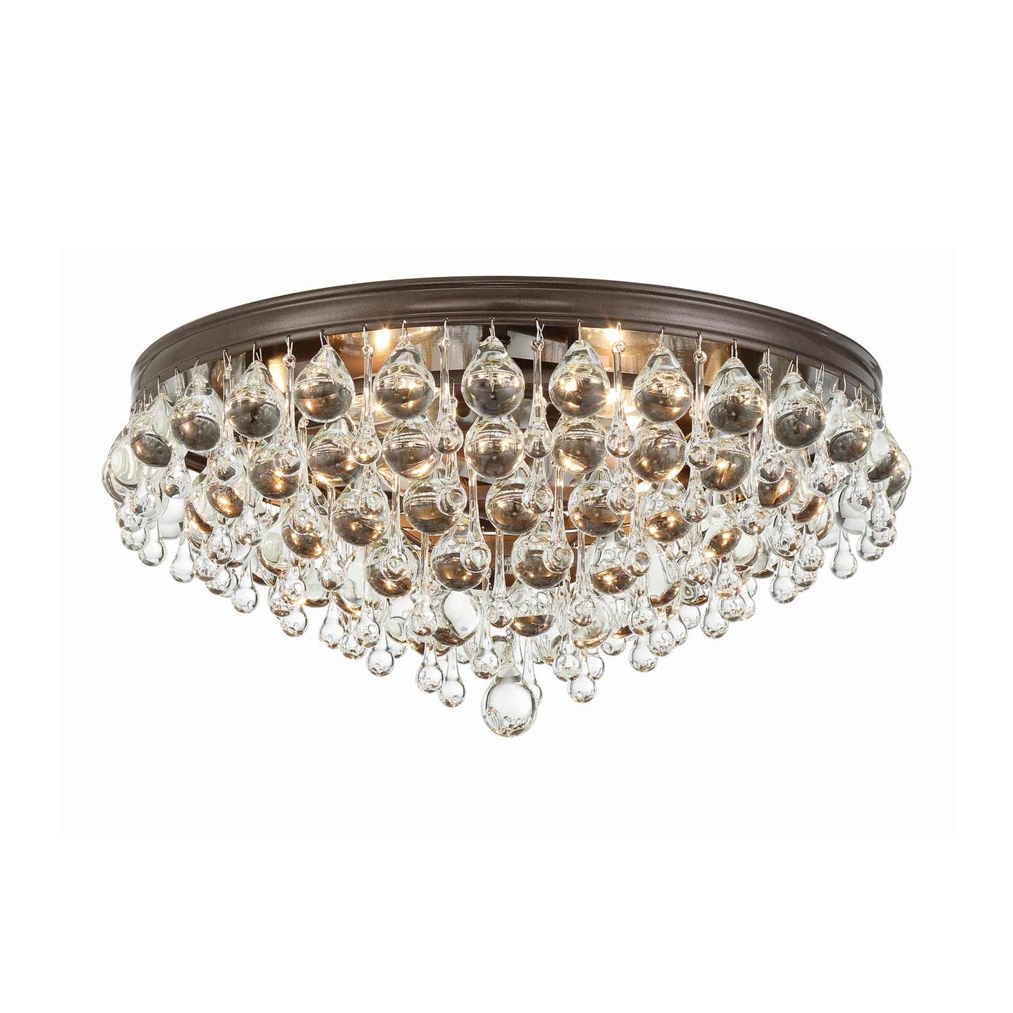 Calypso Flush Mount Ceiling Light in Vibrant Bronze (6-Light).