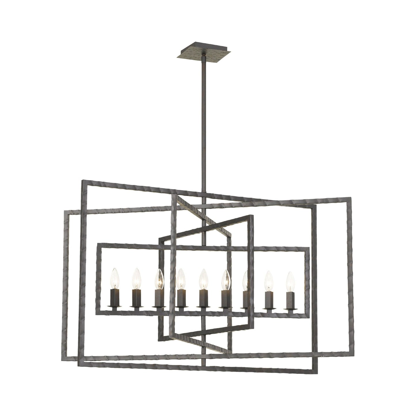 Capri Chandelier in Raw Steel (9-Light).