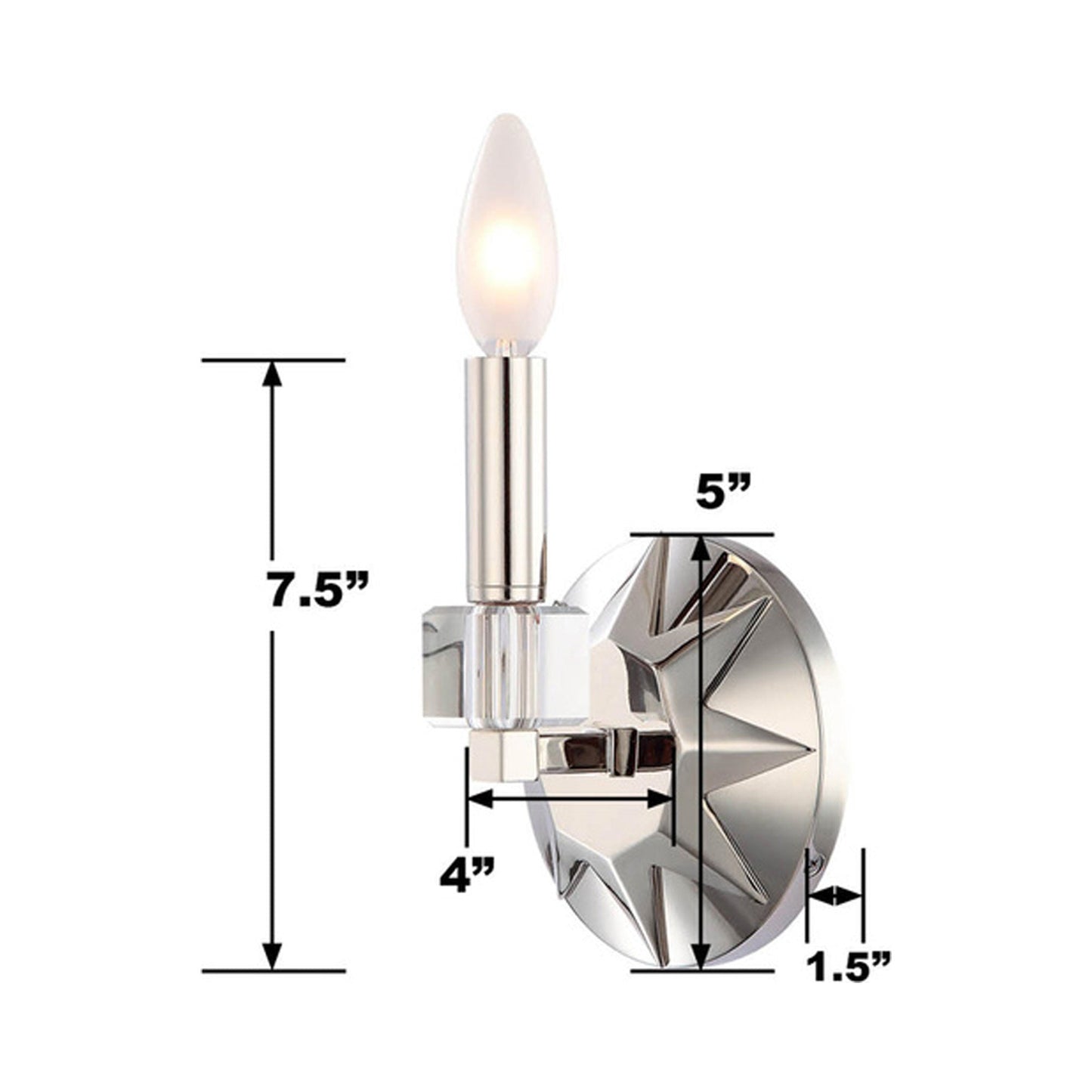Carson Wall Light - line drawing.