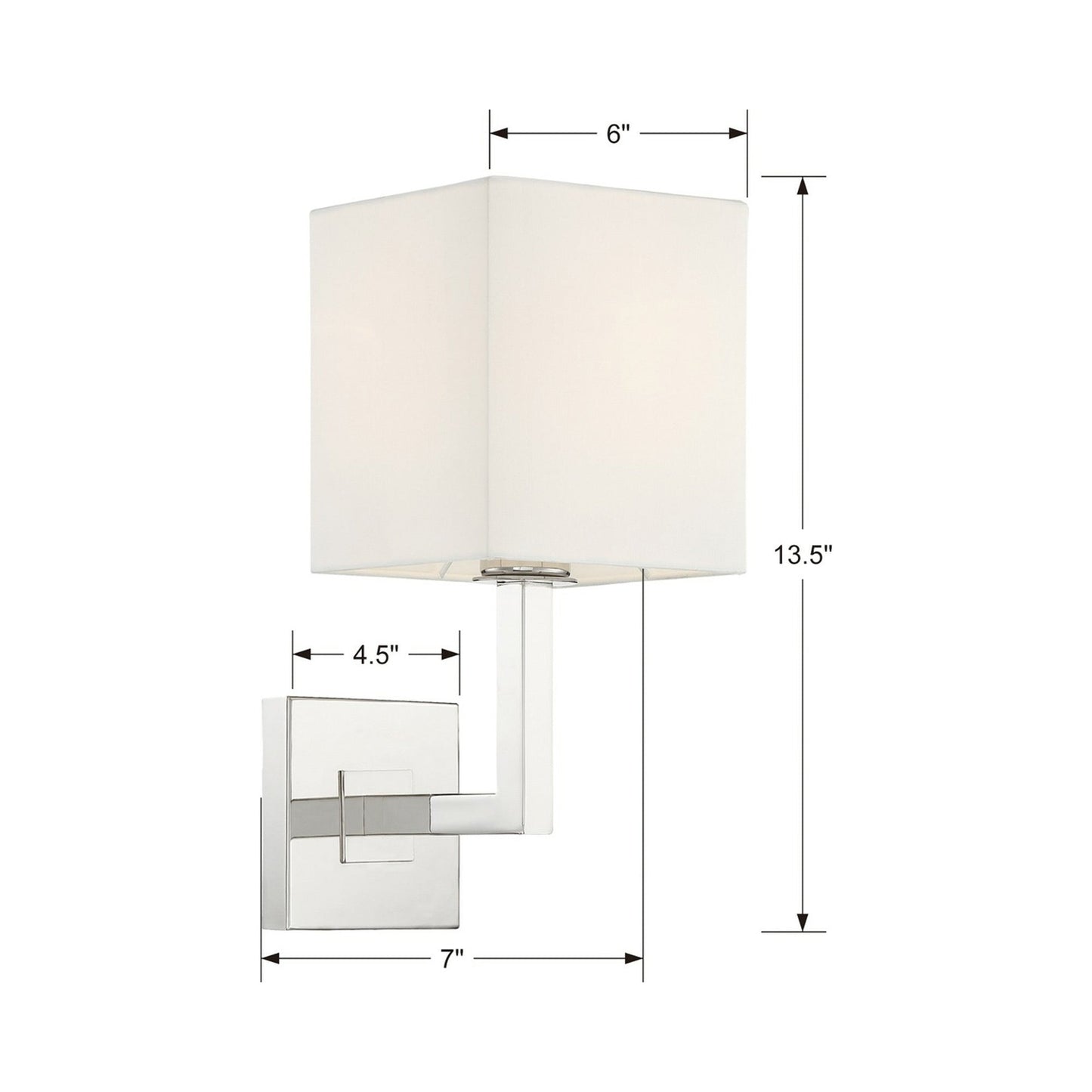 Chatham Wall Light - line drawing.