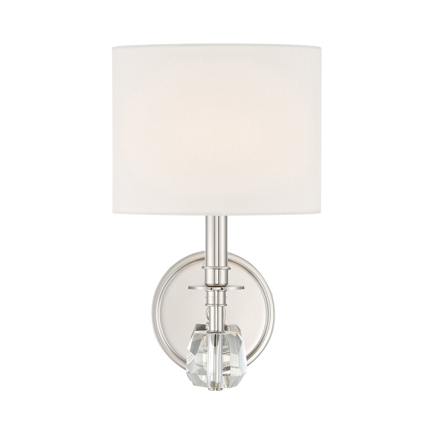 Chimes Wall Light in Polished Nickel.