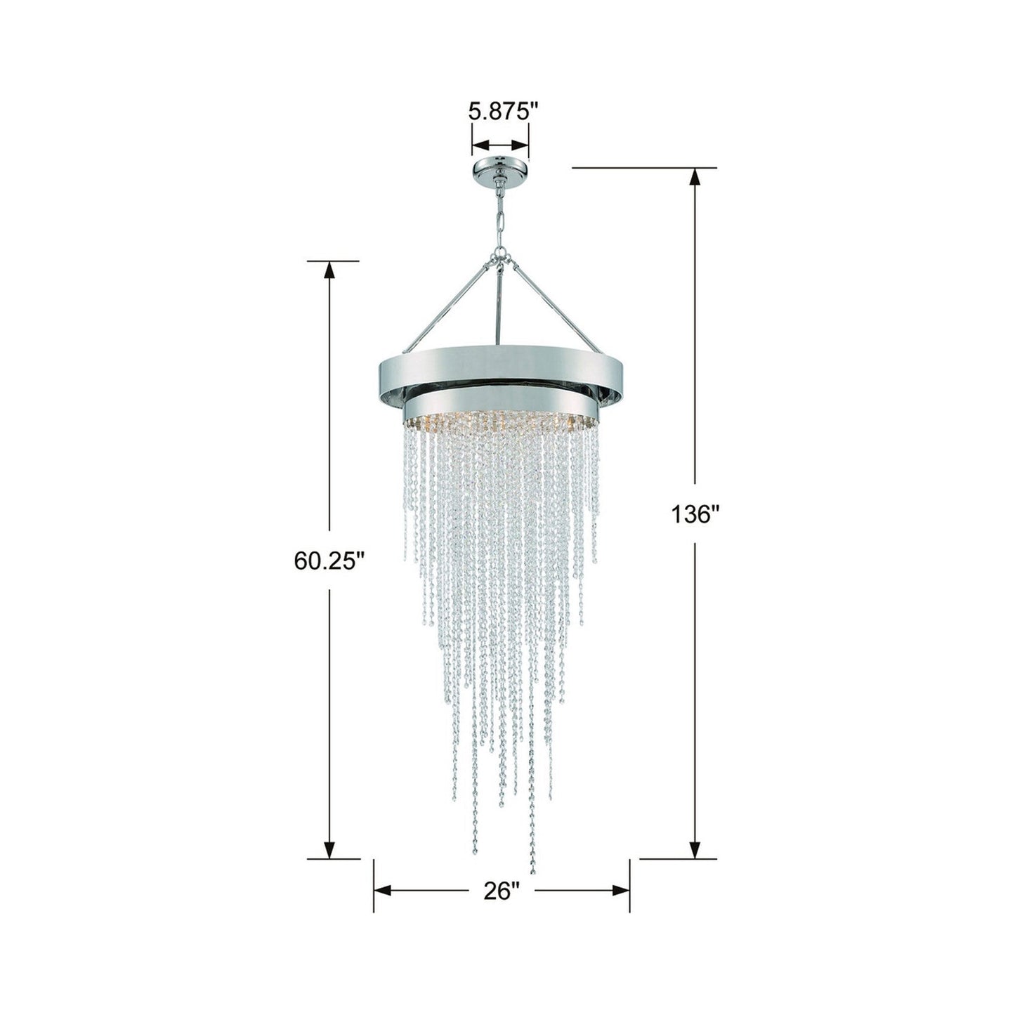 Clarksen Chandelier - line drawing.