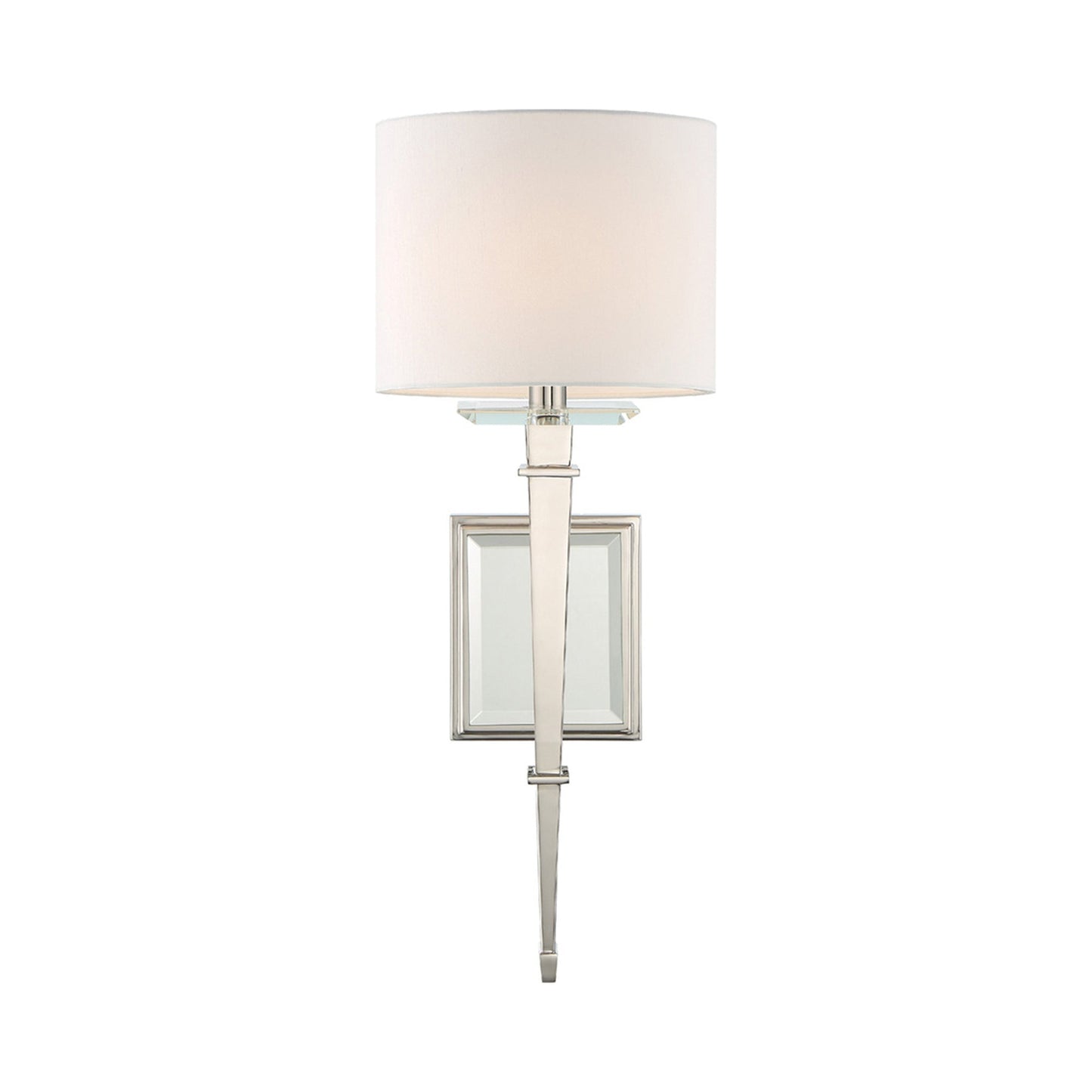 Clifton Wall Light in Polished Nickel.